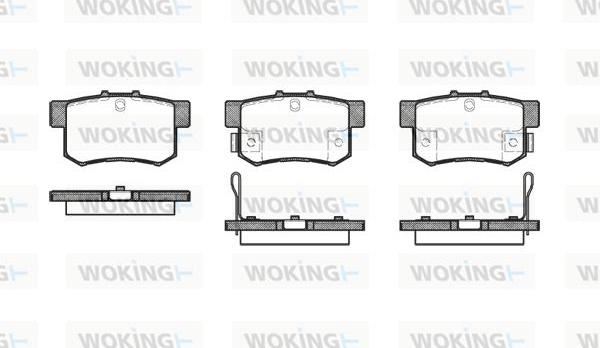 Woking P2253.22 - Тормозные колодки, дисковые, комплект www.autospares.lv