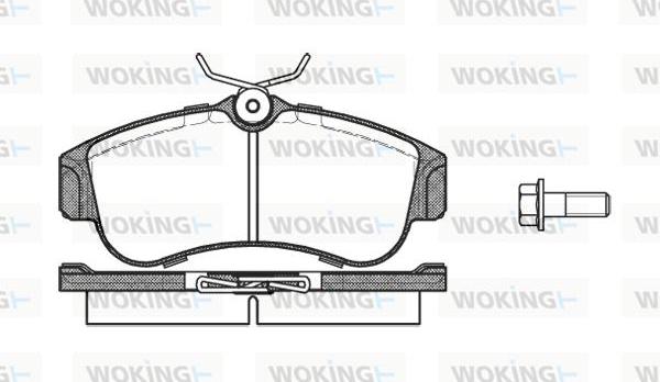 Woking P2203.00 - Bremžu uzliku kompl., Disku bremzes autospares.lv