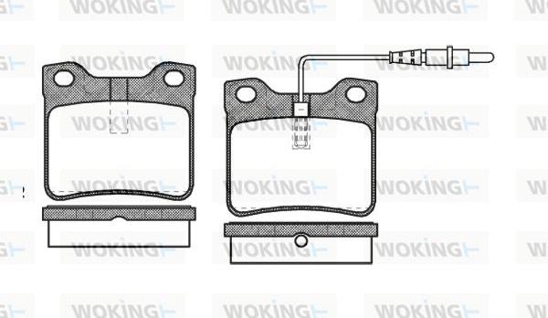 Woking P2213.22 - Тормозные колодки, дисковые, комплект www.autospares.lv