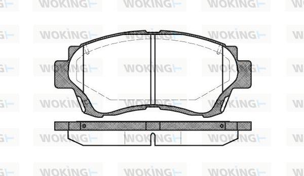 Woking P2703.00 - Тормозные колодки, дисковые, комплект www.autospares.lv