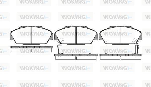 Woking P2713.02 - Bremžu uzliku kompl., Disku bremzes www.autospares.lv