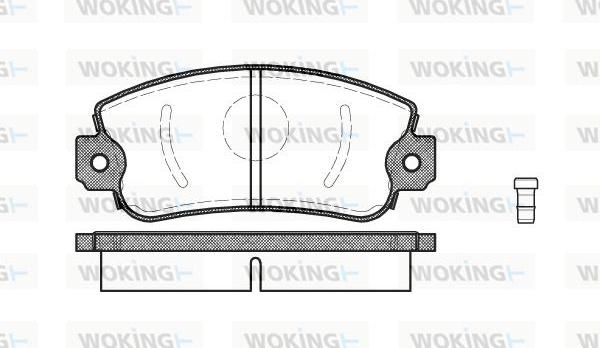 Woking P2723.02 - Bremžu uzliku kompl., Disku bremzes autospares.lv