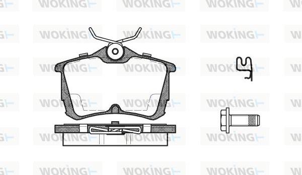 Woking P7953.02 - Brake Pad Set, disc brake www.autospares.lv