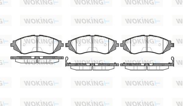 Woking P7453.02 - Bremžu uzliku kompl., Disku bremzes autospares.lv