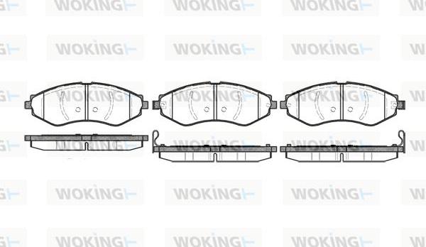 Woking P7453.22 - Тормозные колодки, дисковые, комплект www.autospares.lv