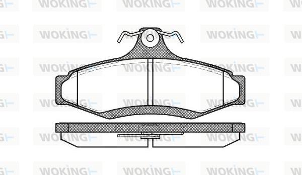 Woking P7463.10 - Тормозные колодки, дисковые, комплект www.autospares.lv