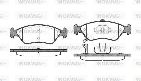 Woking P7483.02 - Тормозные колодки, дисковые, комплект www.autospares.lv