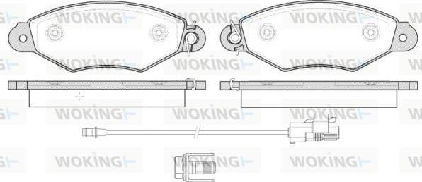 Woking P7433.30 - Bremžu uzliku kompl., Disku bremzes www.autospares.lv