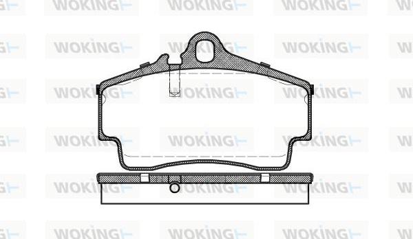 Woking P7543.00 - Тормозные колодки, дисковые, комплект www.autospares.lv