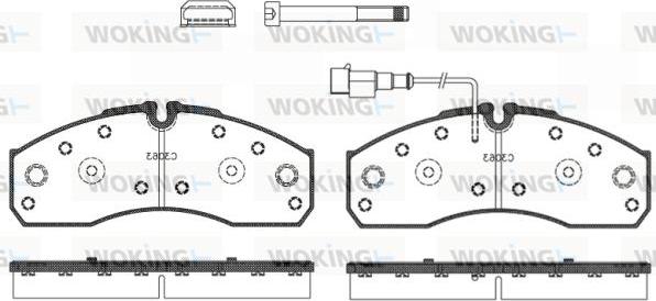 Woking P7513.42 - Brake Pad Set, disc brake www.autospares.lv