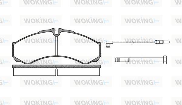 Woking P7513.02 - Bremžu uzliku kompl., Disku bremzes www.autospares.lv