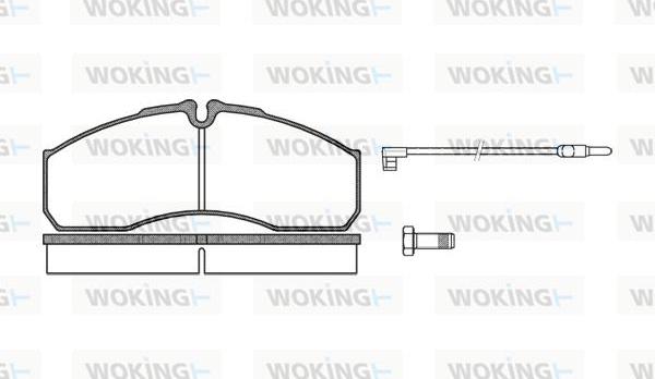 Woking P7513.12 - Тормозные колодки, дисковые, комплект www.autospares.lv