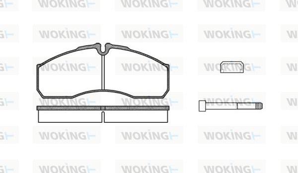 Woking P7513.86 - Bremžu uzliku kompl., Disku bremzes www.autospares.lv