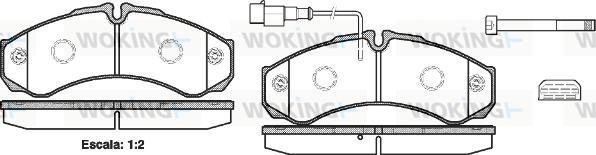 Woking P7513.32 - Bremžu uzliku kompl., Disku bremzes www.autospares.lv