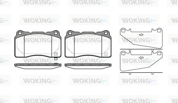 Woking P7663.32 - Bremžu uzliku kompl., Disku bremzes www.autospares.lv