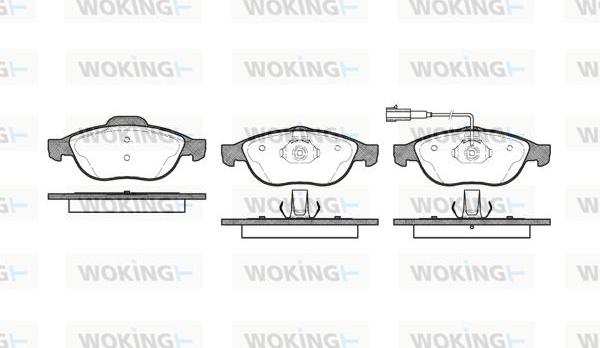 Woking P7603.11 - Тормозные колодки, дисковые, комплект www.autospares.lv