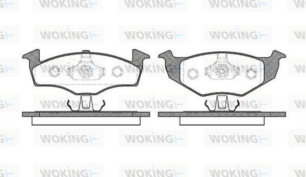 Woking P7093.20 - Тормозные колодки, дисковые, комплект www.autospares.lv