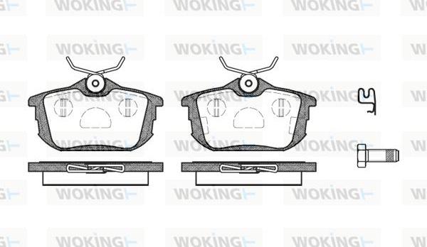 Woking P7053.02 - Brake Pad Set, disc brake www.autospares.lv