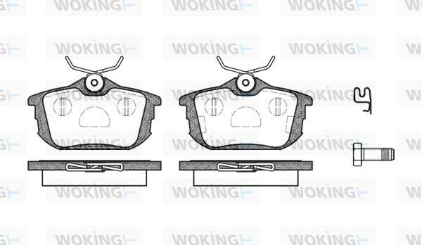 Woking P7053.12 - Bremžu uzliku kompl., Disku bremzes www.autospares.lv