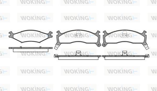 Woking P7003.02 - Тормозные колодки, дисковые, комплект www.autospares.lv