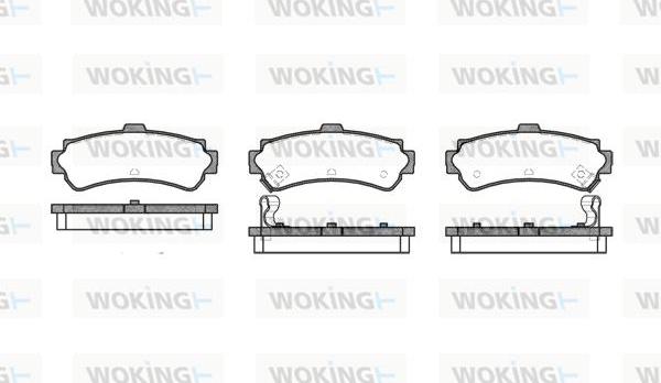 Woking P7073.02 - Тормозные колодки, дисковые, комплект www.autospares.lv