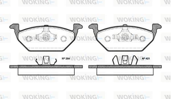 Woking P7333.20 - Bremžu uzliku kompl., Disku bremzes www.autospares.lv