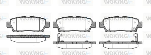 Woking P7323.02 - Тормозные колодки, дисковые, комплект www.autospares.lv