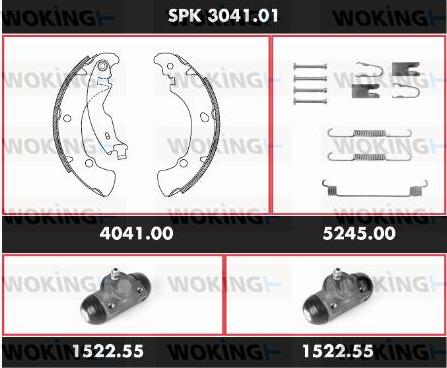 Woking SPK 3041.01 - Bremžu loku komplekts autospares.lv