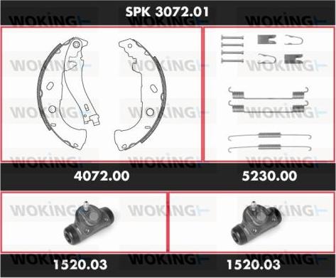 Woking SPK 3072.01 - Bremžu loku komplekts autospares.lv