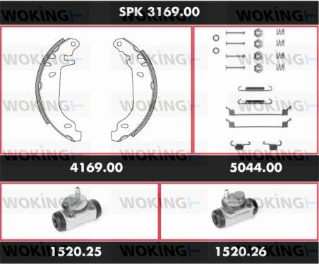 Woking SPK 3169.00 - Bremžu loku komplekts www.autospares.lv