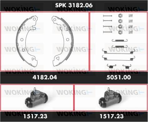 Woking SPK 3182.06 - Bremžu loku komplekts autospares.lv