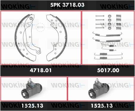 Woking SPK 3718.03 - Bremžu loku komplekts autospares.lv