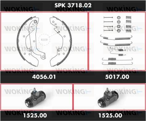 Woking SPK 3718.02 - Bremžu loku komplekts www.autospares.lv