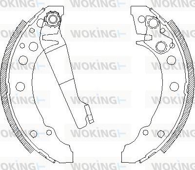 Woking Z4045.00 - Brake Shoe, Drum brakes www.autospares.lv