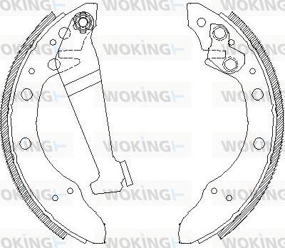 Woking Z4046.00 - Brake Shoe, Drum brakes www.autospares.lv