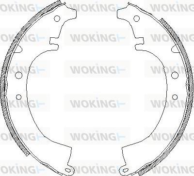 Woking Z4087.00 - Brake Shoe, Drum brakes www.autospares.lv