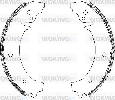 Woking Z4026.00 - Brake Shoe, Drum brakes www.autospares.lv