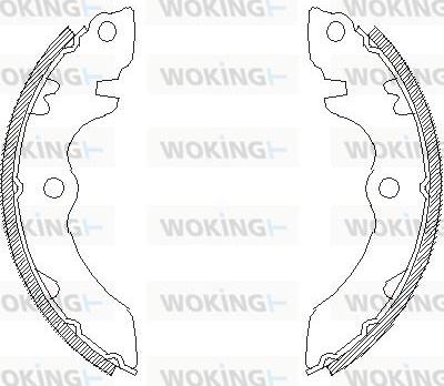 Woking Z4392.00 - Brake Shoe, Drum brakes www.autospares.lv