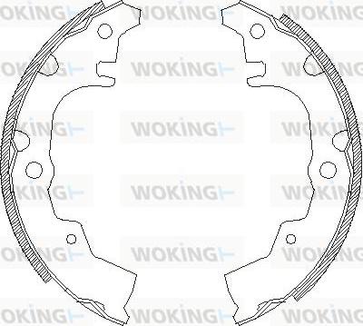 Woking Z4340.00 - Brake Shoe, Drum brakes www.autospares.lv