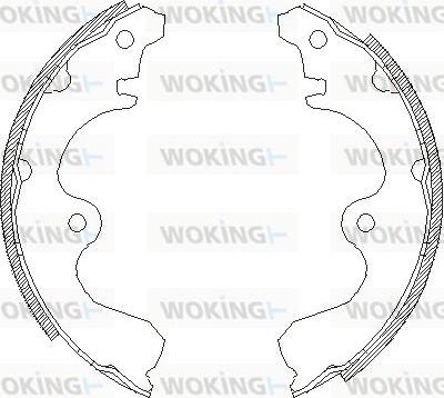 Woking Z4361.00 - Brake Shoe, Drum brakes www.autospares.lv