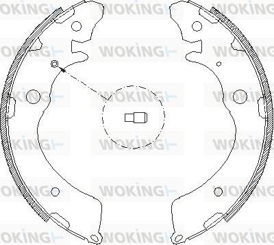 Woking Z4383.00 - Тормозные башмаки, барабанные www.autospares.lv