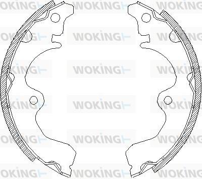 Woking Z4334.00 - Brake Shoe, Drum brakes www.autospares.lv