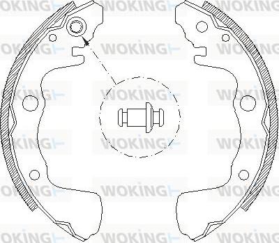 Woking Z4373.00 - Тормозные башмаки, барабанные www.autospares.lv