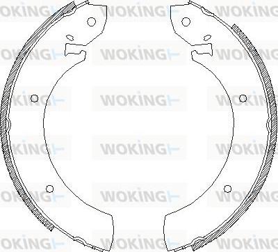 Woking Z4250.00 - Brake Shoe, Drum brakes www.autospares.lv