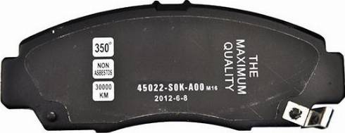 WXQP 40193 - Тормозные колодки, дисковые, комплект www.autospares.lv