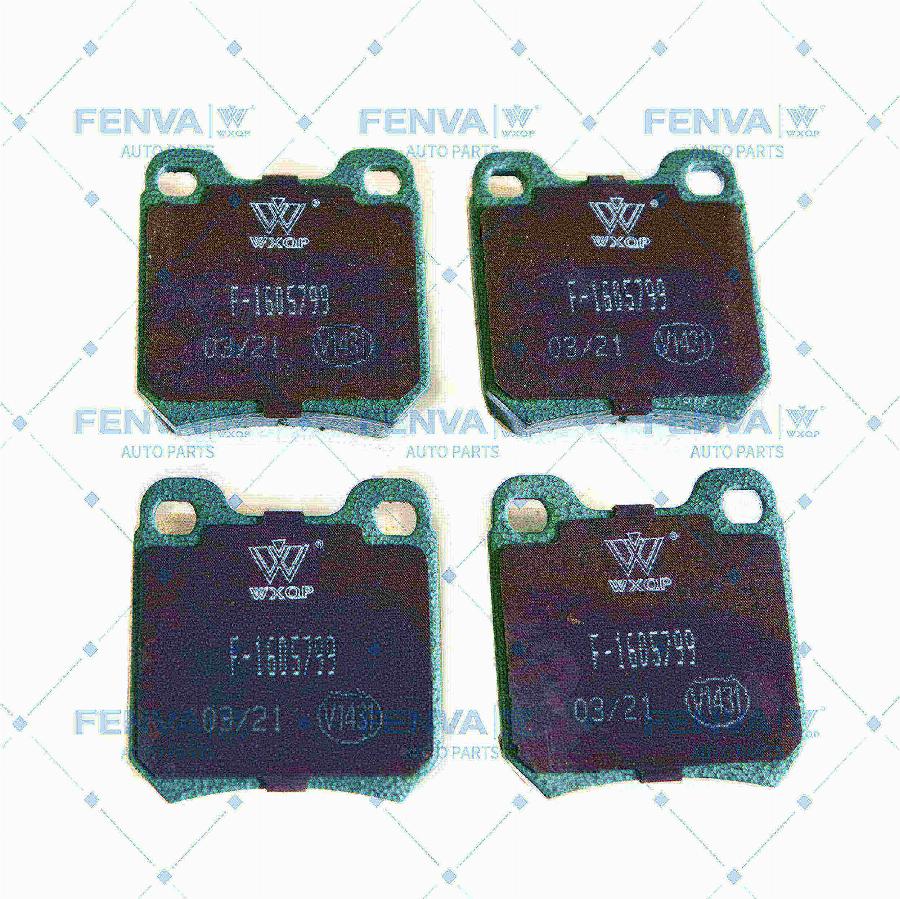 WXQP 540051 - Тормозные колодки, дисковые, комплект www.autospares.lv