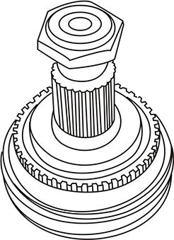 WXQP 560017 - Шарнирный комплект, ШРУС, приводной вал www.autospares.lv