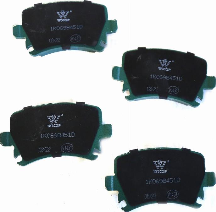 WXQP 340157 - Тормозные колодки, дисковые, комплект www.autospares.lv