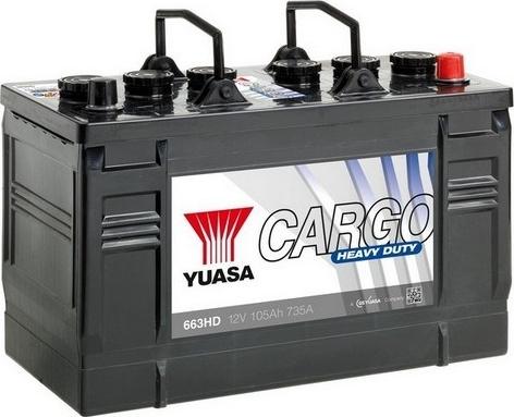 Yuasa 663HD - Стартерная аккумуляторная батарея, АКБ www.autospares.lv