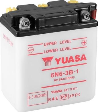 Yuasa 6N6-3B-1 - Startera akumulatoru baterija www.autospares.lv